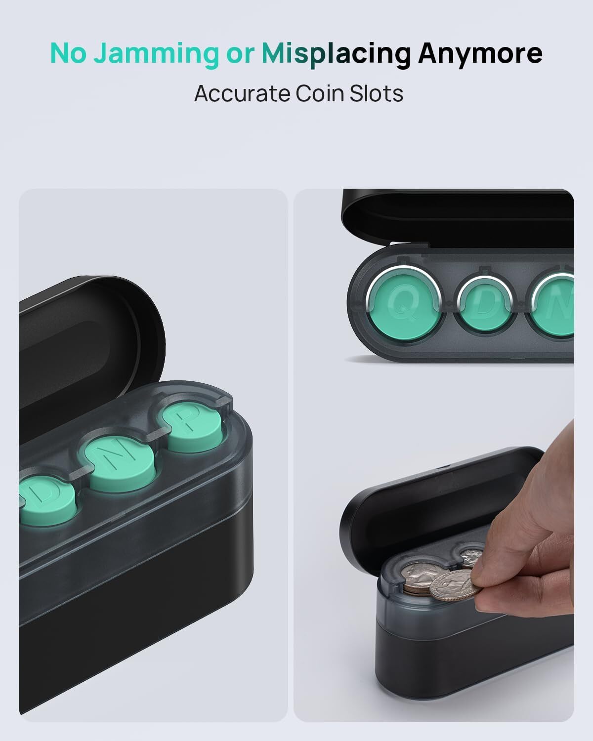 new HALOBLK Larger-Capacity Coin Holder for Car Change Organizer,...