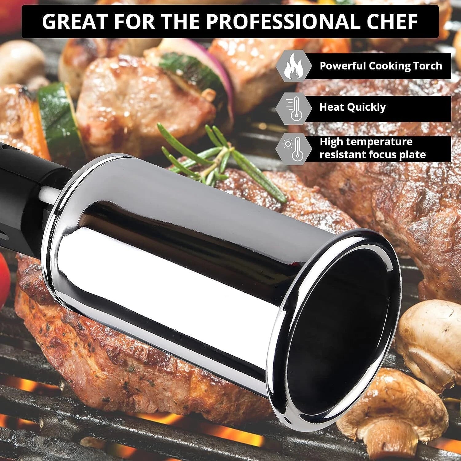 Powerful Grilling and Cooking PropaneTorch Black,Gray,propane tank not included. 07FC0E-D4 - KOEEK