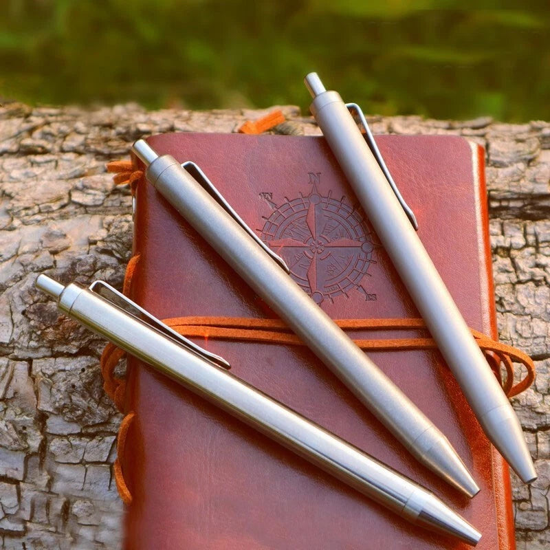 EDC Titanium Writing Pen Portable Signature Pen Stationery Office Ballpoint Pen 07FC0E-D4 - KOEEK