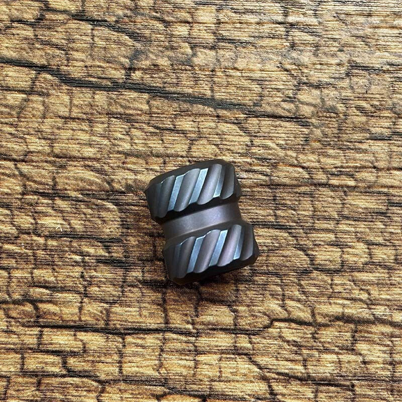 Titanium Keychain Parachute Cord Knife Bead Pendant Lanyard EDC Zipper Head 07FC0E-D4 - KOEEK