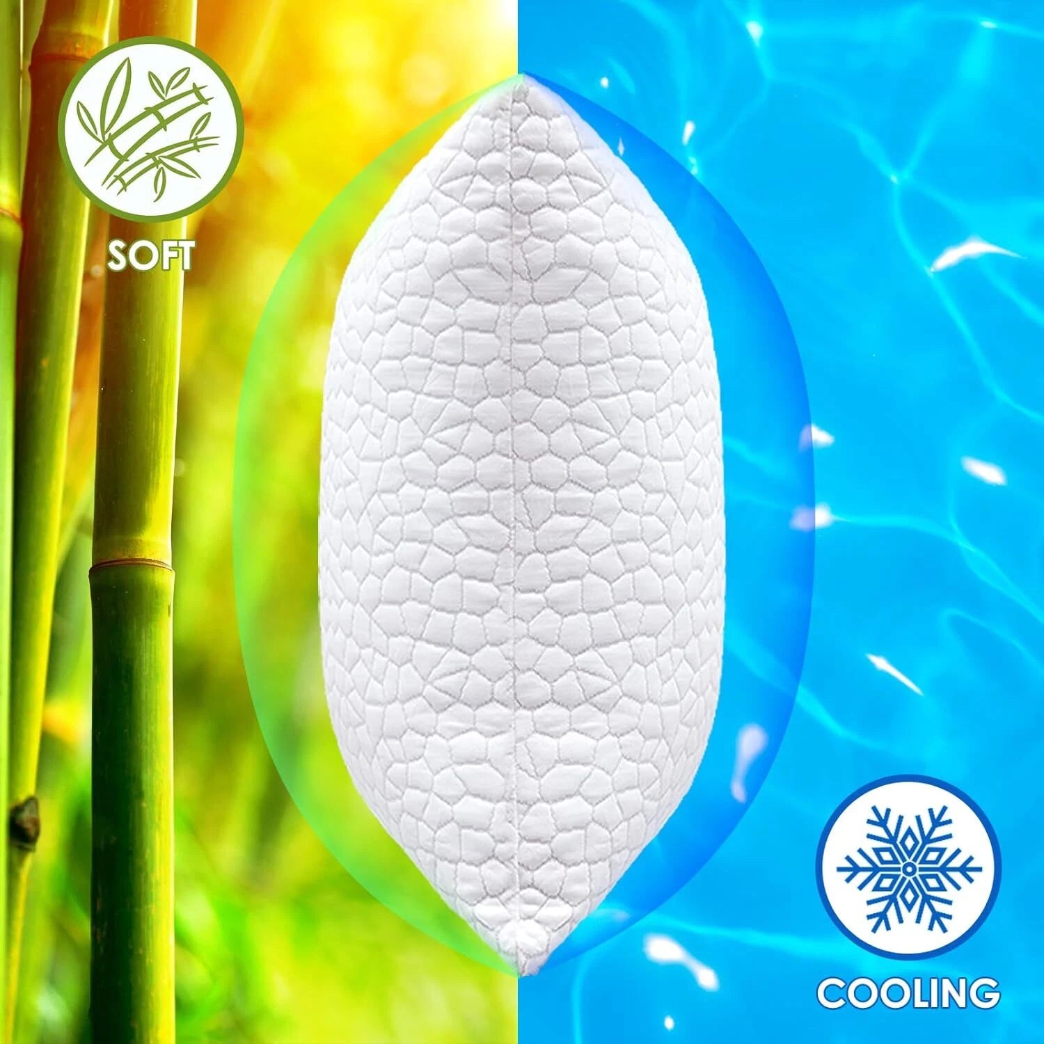 Cool Sleep Pillow Adjustable Cool Pillow with Washable Removable Cover 07FC0E-D4 - KOEEK