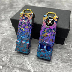 Titanium Alloy Dual Tube Safty Whistle w/ Compass EDC Training Warning Tool 07FC0E-D4 - KOEEK