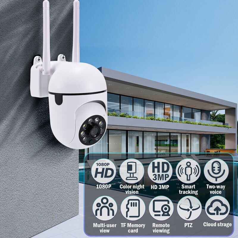 ny 1080P HD Camara De Seguridad WIFI Inalambrica Para Casa Exterior Smart Home 2024