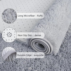 Soft Runner Rugs for Bedroom Living Room Plush Fluffy Rug 2x6 Feet, Shag Furry 07FC0E-D4 - KOEEK