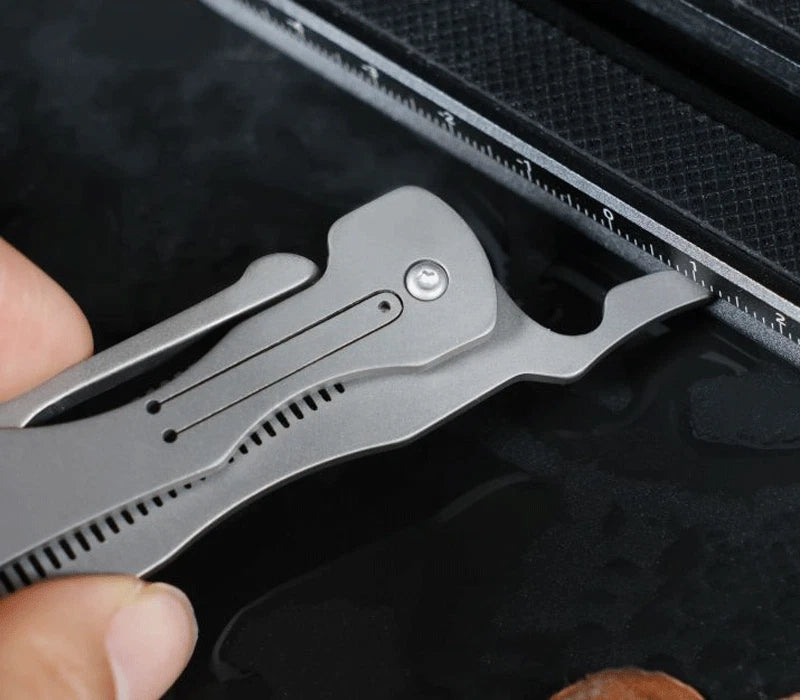 Hot Titanium Comb Folding for Beard Shaving Hair Style | EDC Pocket Carry gift 07FC0E-D4 - KOEEK