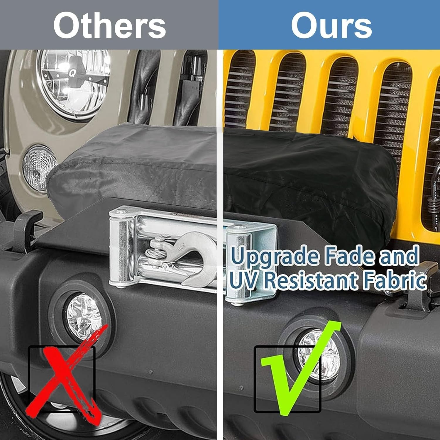 new Winch Cover,  Upgrade Heavy Duty 600D Oxford Fabric Covers for Black 07FC0E-D4 - KOEEK