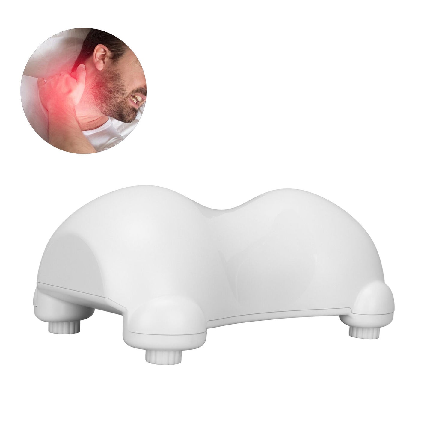 new Neck Stretcher Spine Massage Ergonomic Traction Neck Traction Device(White ) HGF koeek - KOEEK