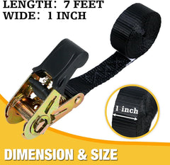 new Endless Ratchet Tie Down Straps,Du-Rable Nylon Black 1in x 7ft-2p, 07FC0E-D4 - KOEEK
