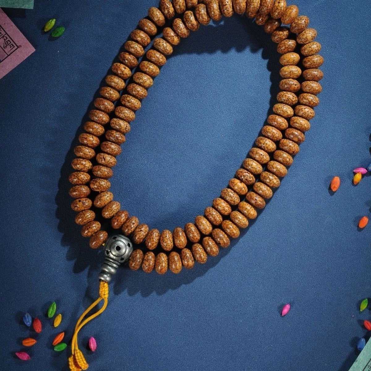 108 Beads Necklace Star Moon Prayer Beads Tibetan Bodhi Bead Bracelet Buddhist 07FC0E-D4 - KOEEK