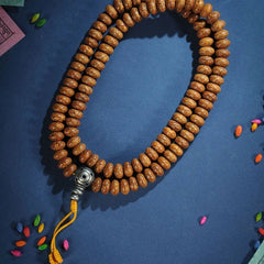 108 Beads Necklace Star Moon Prayer Beads Tibetan Bodhi Bead Bracelet Buddhist 07FC0E-D4 - KOEEK