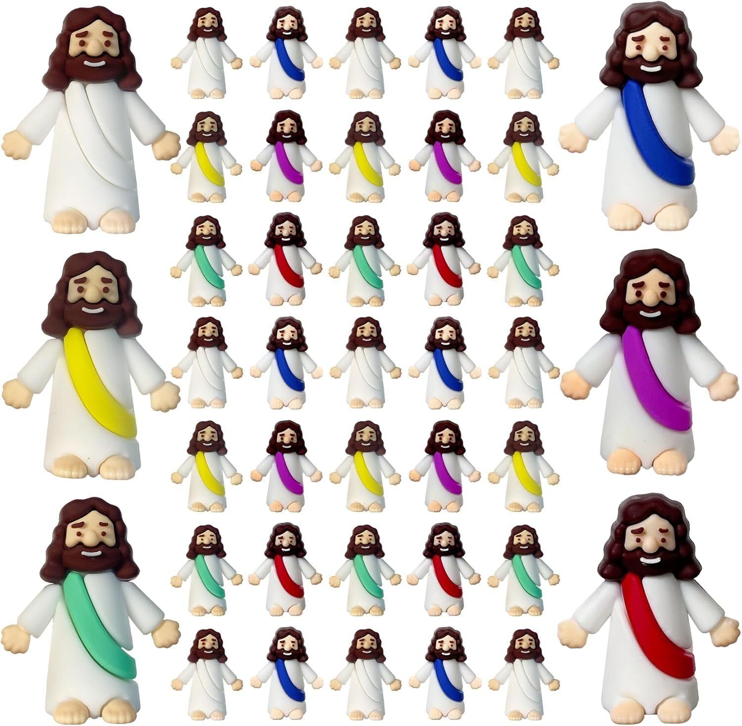 new Mini Jesus Figures, Set of 30pcs Action Figures Little Red