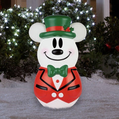 Disney Christmas Mickey Mouse Blow Mold Snowman Light Up 23” Yard Decor Holidays DISNEY - KOEEK