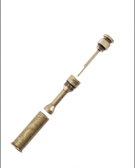 Creative Pure Brass Tobacco Pipe Tamper Cigar Needle Pipe Cleaning EDC Tool Gift 07FC0E-D4 - KOEEK
