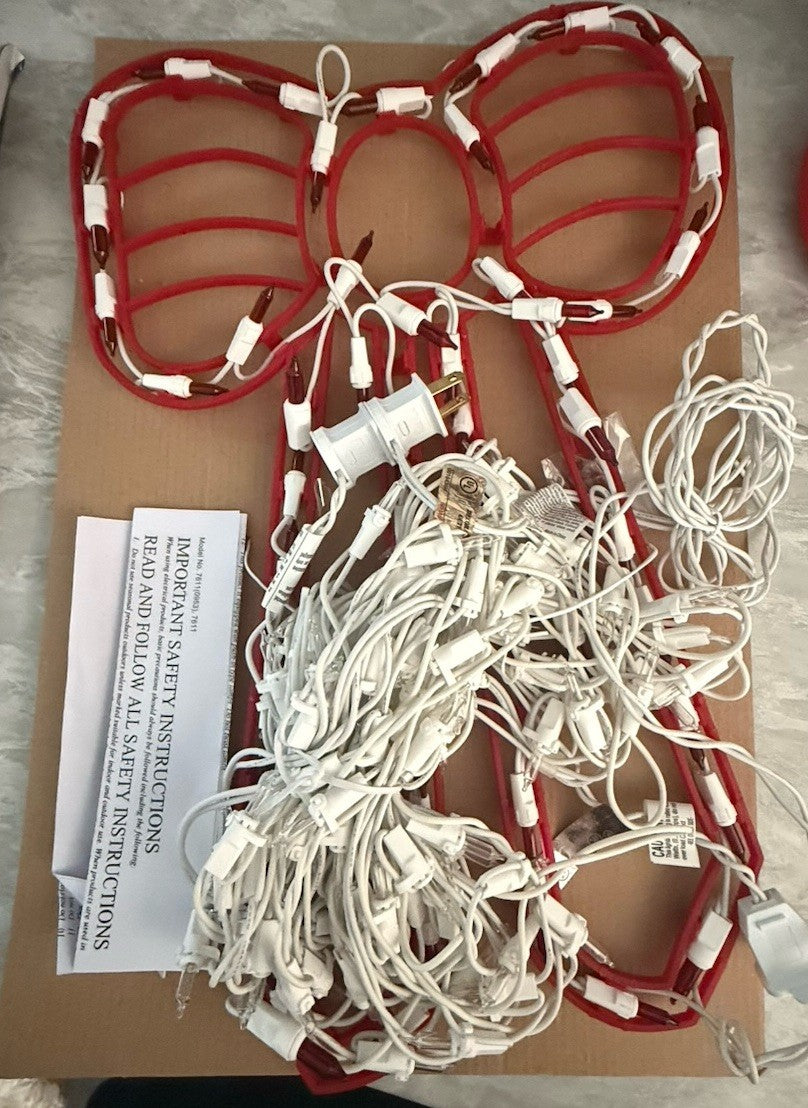 Swag Lights with Shimmering Bow Christmas Lights BBLT1 Set of 3 Boxes  UN 07FC0E-D4 - KOEEK