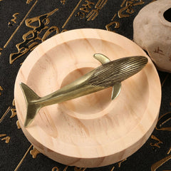 Solid Brass Whale Figurine Small Statue Home Ornament Figurines Collectibles Toy 07FC0E-D4 - KOEEK
