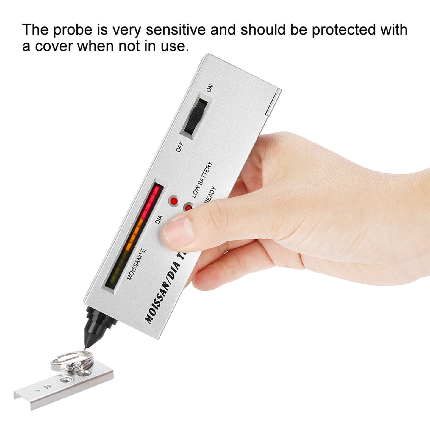 ny Moissan LED Indikator Tester Moissanites Detector Pen Smykker Testing Tool US