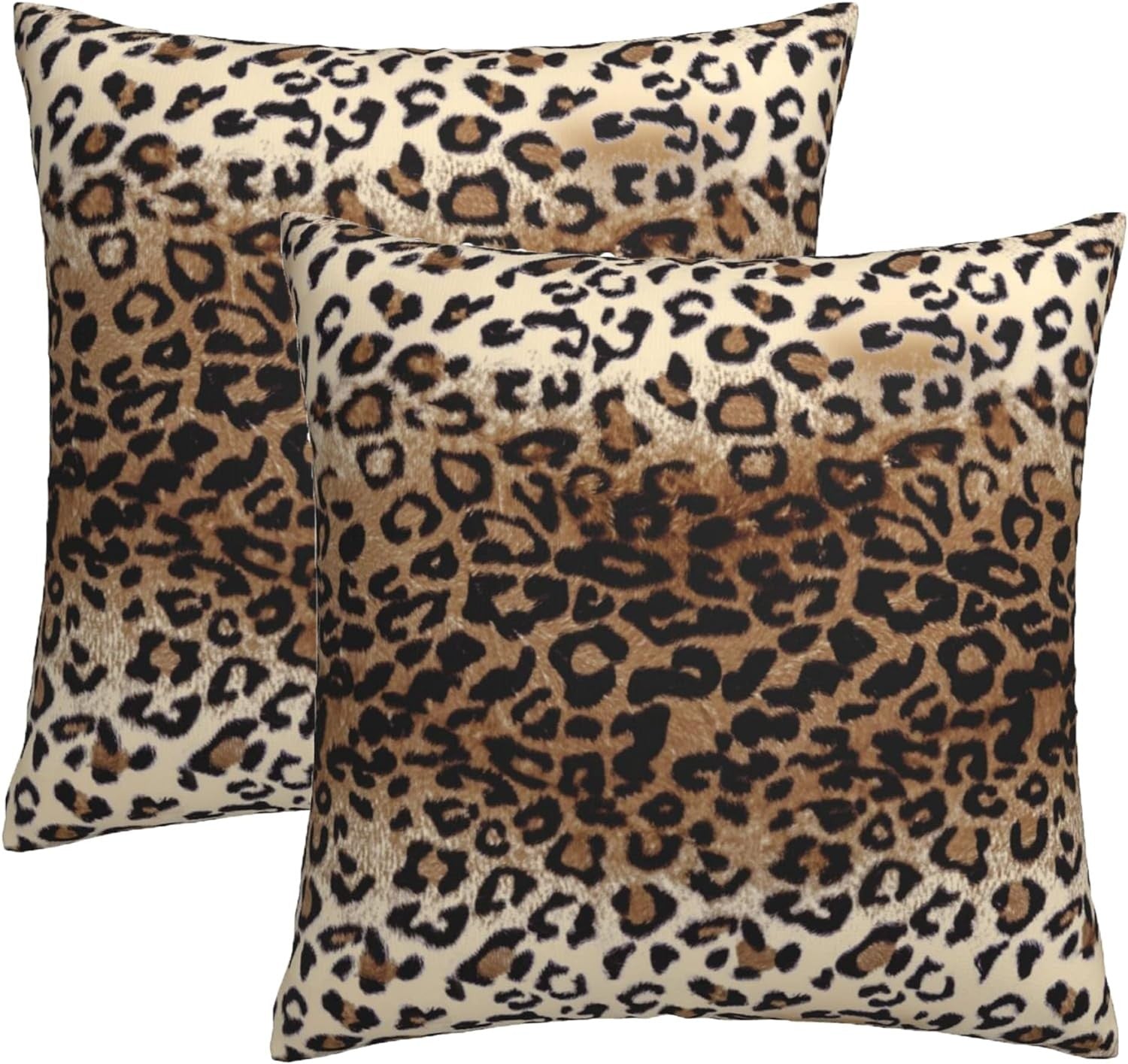 new Brown Leopard Pillow Cover 18x18 Inches 18" x (Pack of 2), 07FC0E-D4 - KOEEK