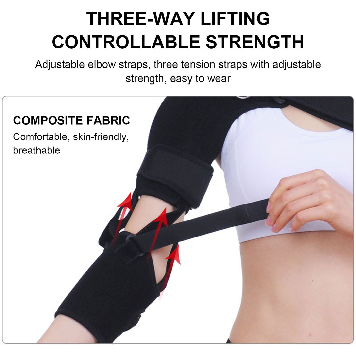 new Shoulder Brace Support Arm Sling Adjustable Rotator Cuff Fixing Shoulder HGF koeek - KOEEK