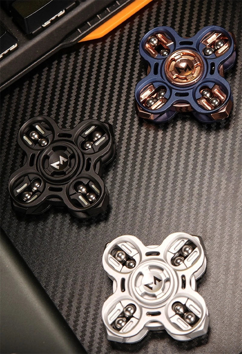Stylish Rotating Linkage EDC Hand Spinner Alloy Fidget Spinner Office Gadgets 07FC0E-D4 - KOEEK