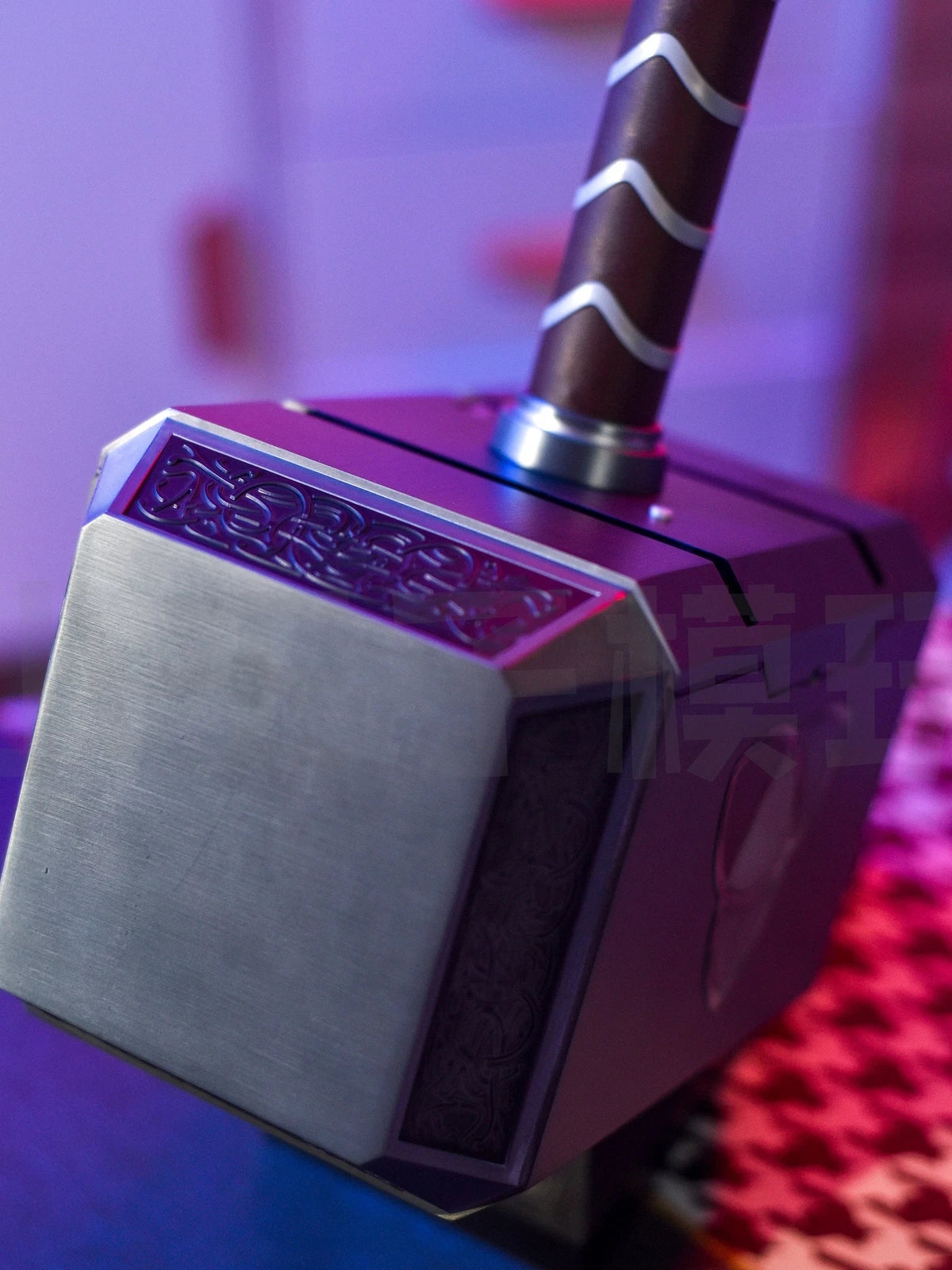 19in Marvel Legends Avengers Thor Mjolnir 1:1 Hammer Full Metal LED Sounds Prop 07FC0E-D4 - KOEEK