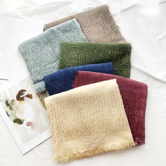 Crinkled Cotton Muslim Hijab Scarf Women Shawl Wrap Head Scarves Glitter Sequins 07FC0E-D4 - KOEEK