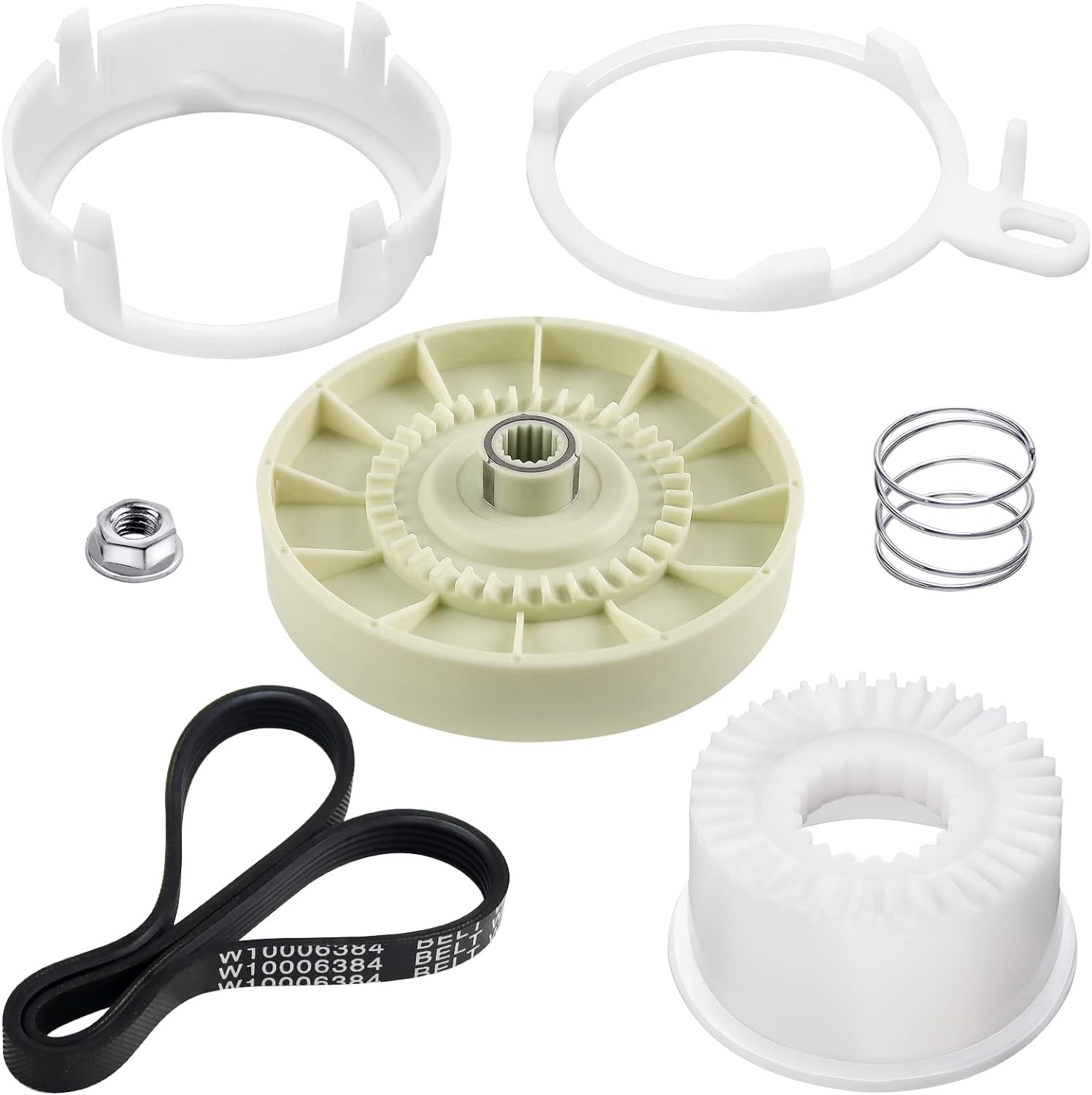 new W10721967 Washer Pulley Clutch Kit & W10006384 Drive Belt by Techecook -... TECHECOOK - KOEEK