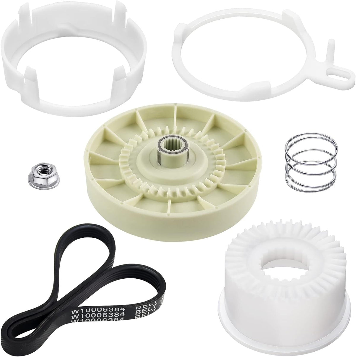 new W10721967 Washer Pulley Clutch Kit & W10006384 Drive Belt by Techecook -... TECHECOOK - KOEEK