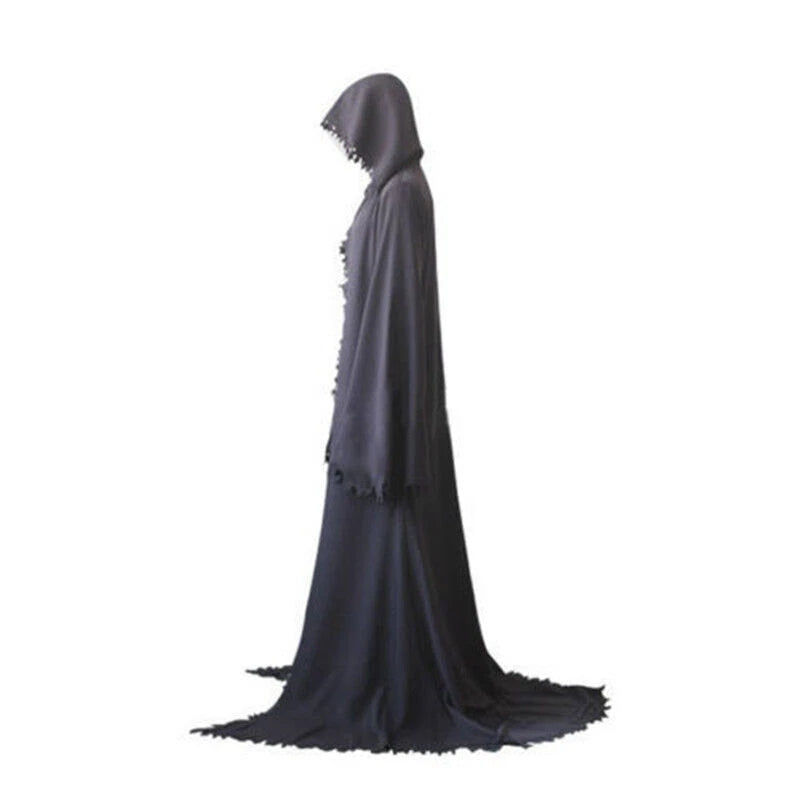 Grim Reaper Cosplay Costume Cloak Full Set Mask Custom Made Unisex Halloween 07FC0E-D4 - KOEEK
