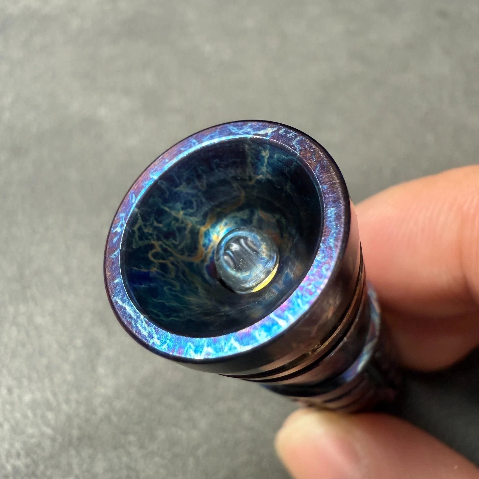 Titanium EDC Outdoor Portable Keychain Mini Flashlight - colorful 07FC0E-D4 - KOEEK