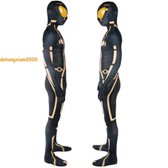Tron Legacy Bodysuit Mask Zentai Men Jumpsuit Halloween Cosplay Costume Outfit 07FC0E-D4 - KOEEK