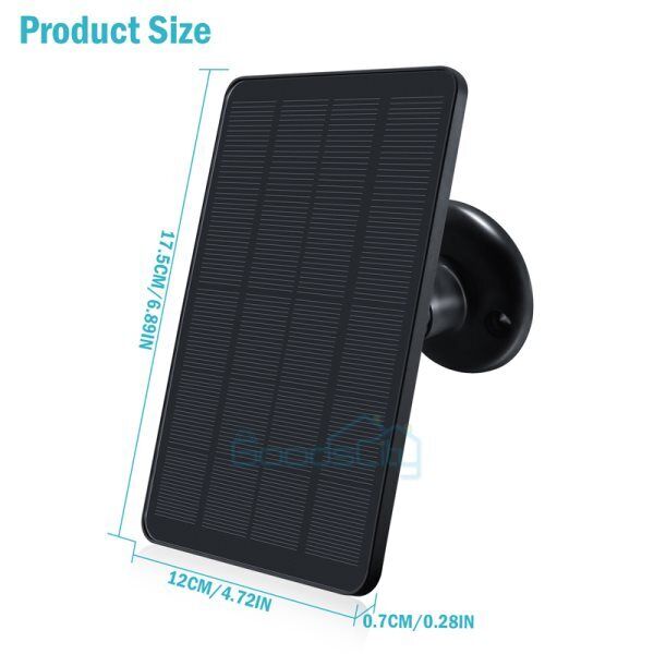 nytt Solcellepanel for USB Power CCTV Kamera Sikkerhetskamera Batterilader Utendørs 4W 5V