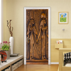Egyptian Pharaohs 3D Self-Adhesive Door Sticker Wallpaper Decals Murals Decor 07FC0E-D4 - KOEEK