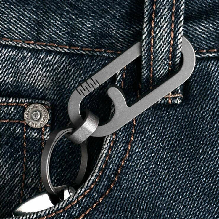 EDC Titanium TC4 Ti Key Ring Chain Fast Carabiner Backpack Pendant Buckle KC-YG7 EDC - KOEEK