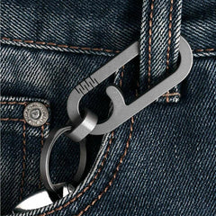 EDC Titanium TC4 Ti Key Ring Chain Fast Carabiner Backpack Pendant Buckle KC-YG7 EDC - KOEEK