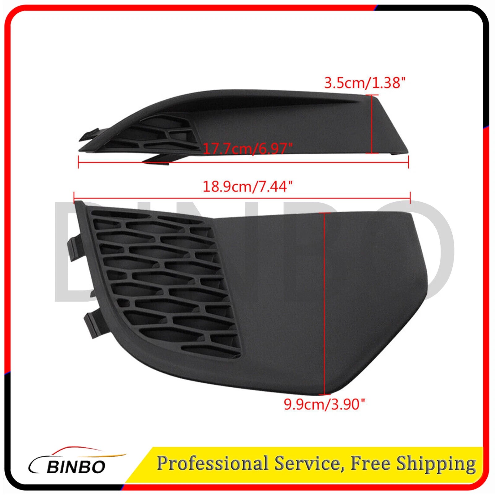 Right Front Fog Light Bezel Cover Grille For Land Rover Discovery Sport 2015-19 07FC0E-D4 - KOEEK