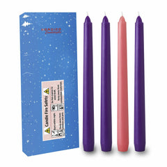 100 pcs Christmas Advent Taper Candles- 10-inch x 0.75 (3/4)inch-4pc per pack 07FC0E-D4 - KOEEK