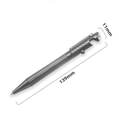 EDC Titanium Pocket Ballpoint Pen Tactical Signature Pen w/ Bottle Opener Tool 07FC0E-D4 - KOEEK