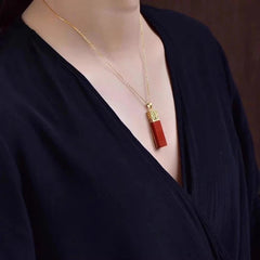 1Pc Classical Retro Pendant Double Happiness Sweater Chain Cheongsam Jewelry 07FC0E-D4 - KOEEK