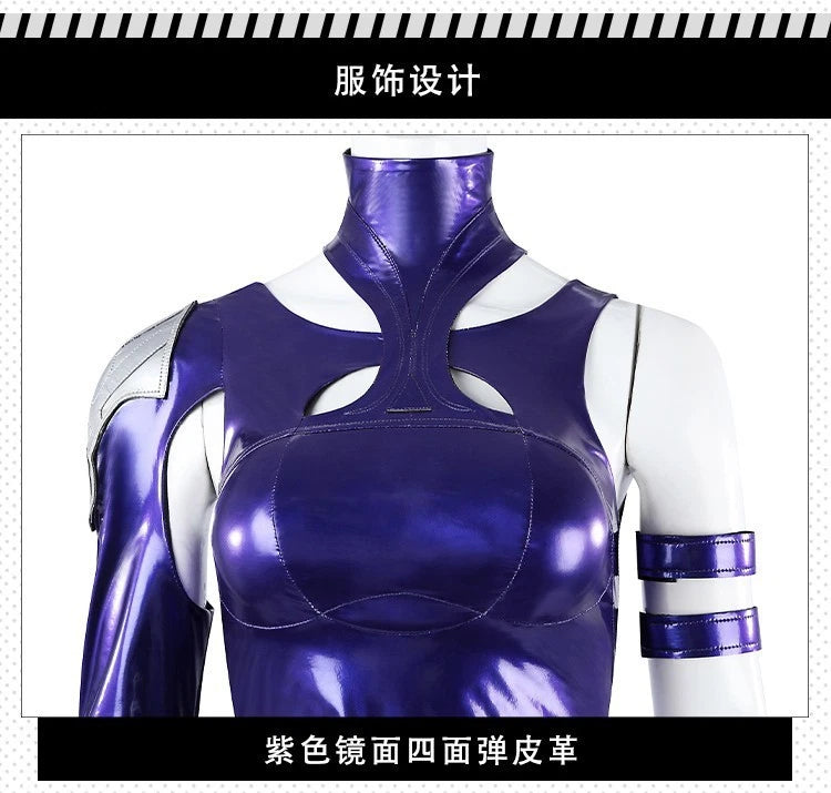 Game Marvel Rivals Psylocke Jumpsuits Outfit Cosplay Costume Bodysuit Halloween 07FC0E-D4 - KOEEK