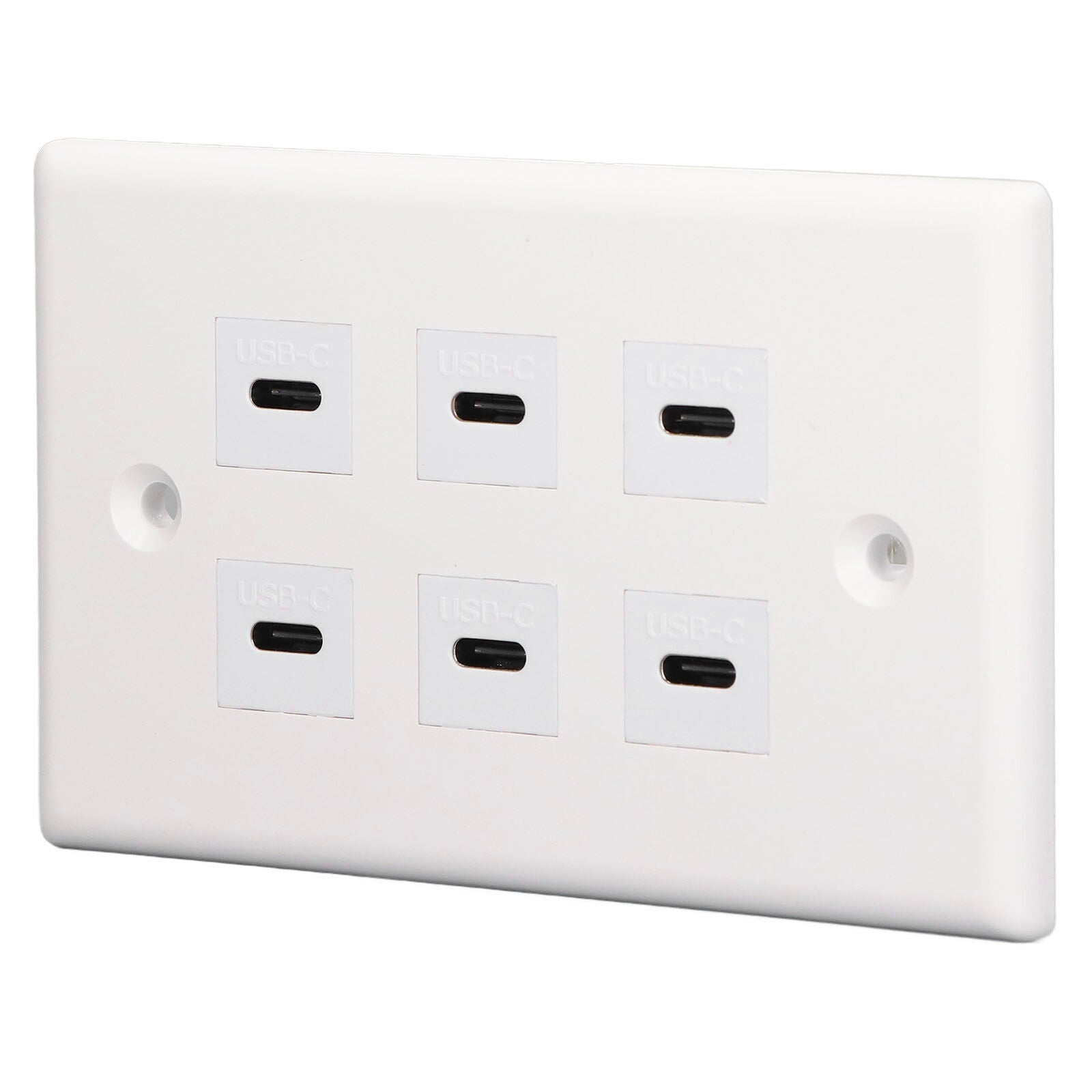 new 6 Port USB Type C Outlet Plug White USB Wall Plate With 6 Port USB C Socket koeek - KOEEK