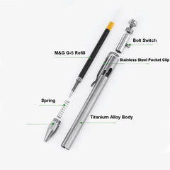 Pocket Titanium Alloy Ballpoint Pen Business Signature Pen Portable Outdoor EDC 07FC0E-D4 - KOEEK