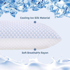 Compressed Memory Foam Pillow King 2-Pack, Sleep Cooling Pillow 2-Pack 07FC0E-D4 - KOEEK