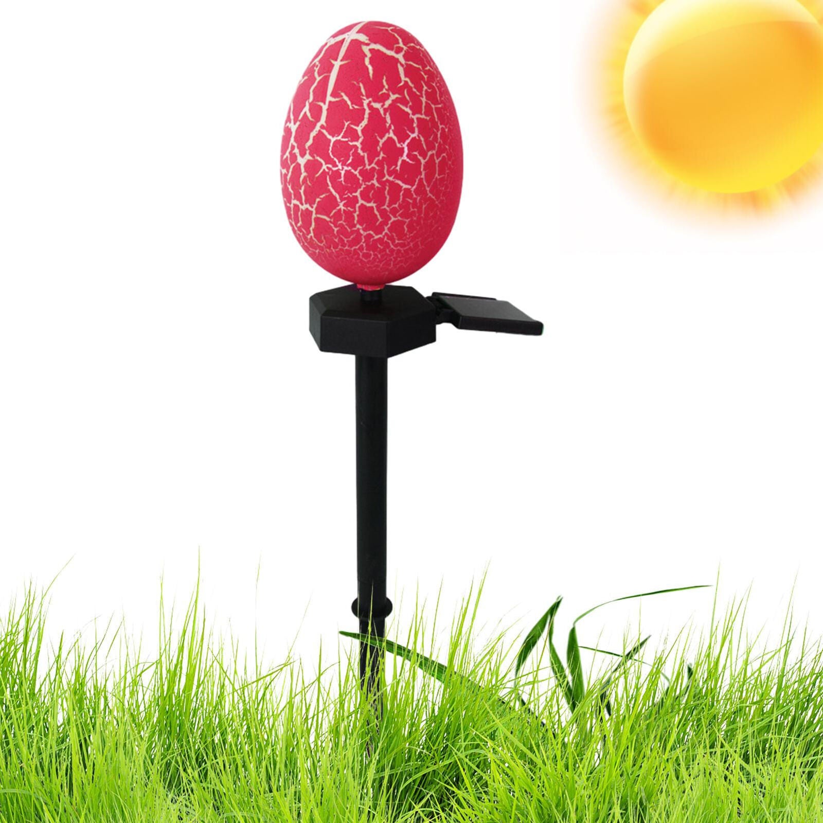 new Holiday Easter Bunny Eggs Outdoor Pathway Stakes Solar LED Garden Yard Art Decor koeek - KOEEK