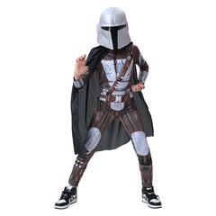 Star Wars The Mandalorian Kids Cosplay Costume Boy Jumpsuit Bodysuit Helmet 07FC0E-D4 - KOEEK