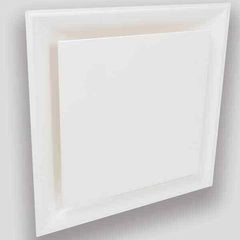 new American Louver Str-Pq-10W 10 In Square Square Plaque Ceiling Diffuser, White koeek - KOEEK