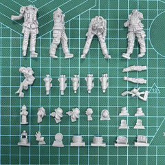 1/35 Resin Model Kit Firefighter Collection 5 Figures Unassembled Unpainted 07FC0E-D4 - KOEEK