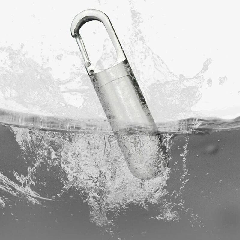 Titanium Keychain Waterproof Box Integrated Medicine Pill Box EDC Survival Boxes 07FC0E-D4 - KOEEK