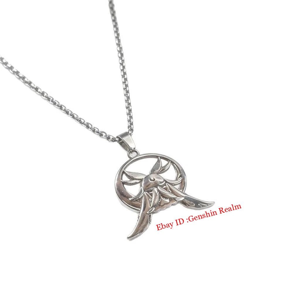 Anime Genshin Impact Moon Maiden Metal Coin Cosplay Pendant Necklace Decor Gift 07FC0E-D4 - KOEEK
