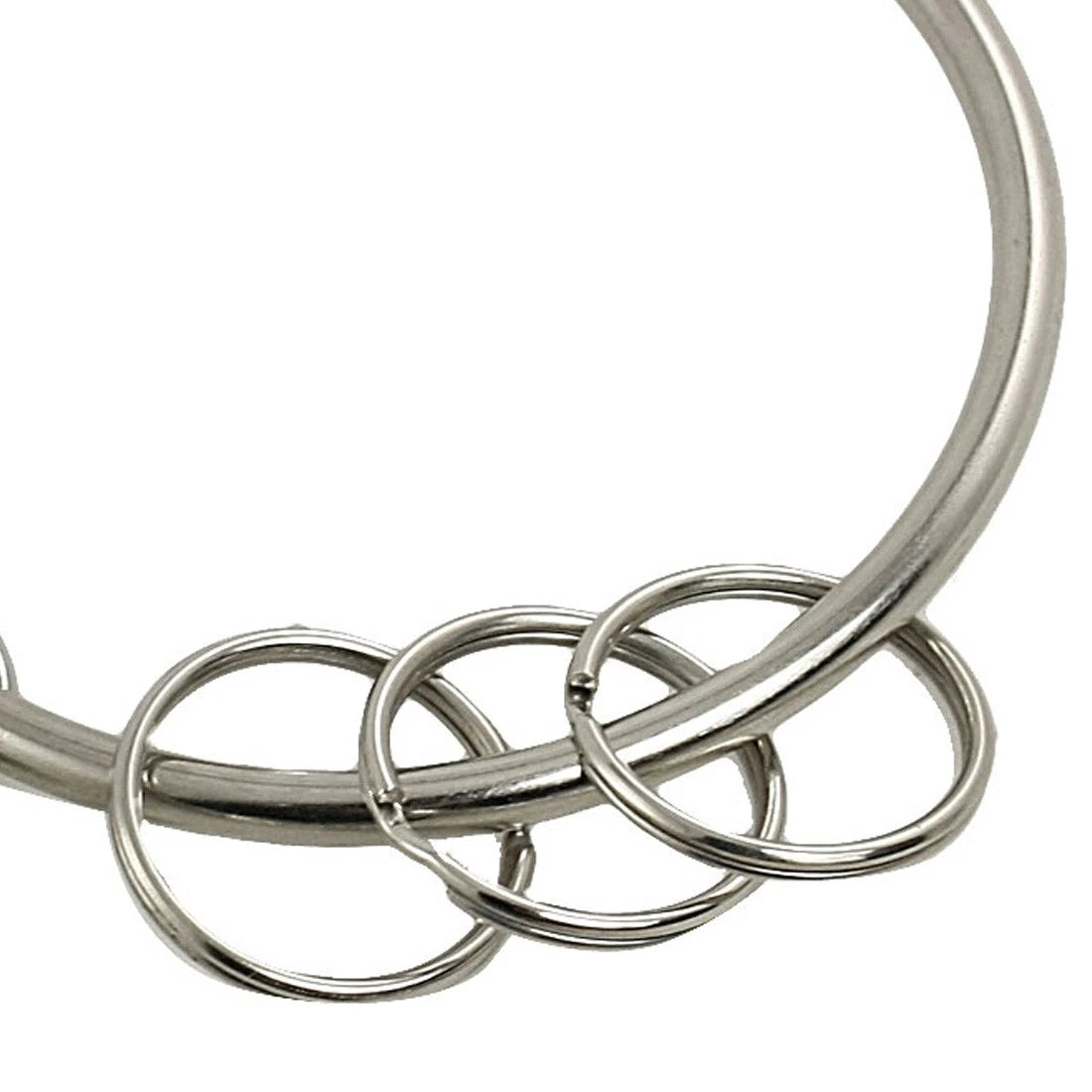 Metal Large Key Ring 7.7cm Big Key Holder Ring with Swivel Clasps 3 Split Rings 07FC0E-D4 - KOEEK
