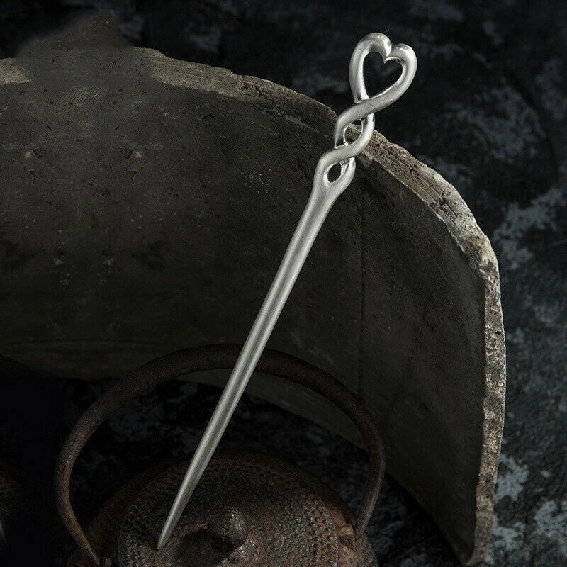 China Ancient Hanfu Style 999 Sterling Silver Hairpin Women Hair Stick Handmade 07FC0E-D4 - KOEEK